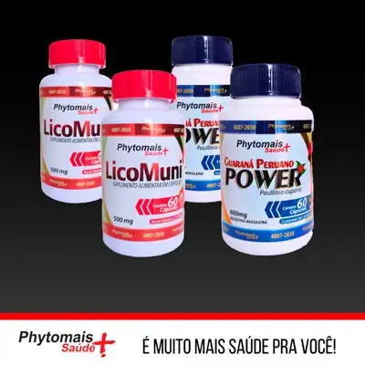 Phytomais Saúde - Licomuni e Guaraná Peruano Power